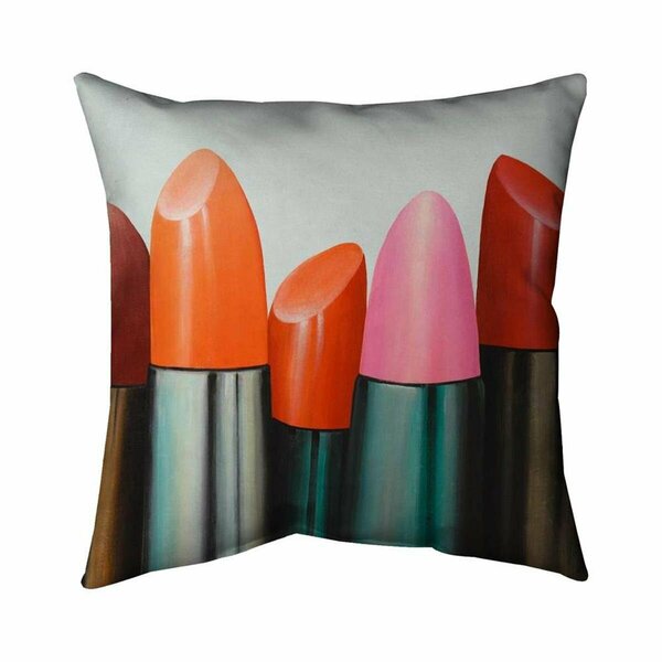 Fondo 20 x 20 in. Lipstick Collection-Double Sided Print Indoor Pillow FO2773810